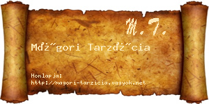 Mágori Tarzícia névjegykártya